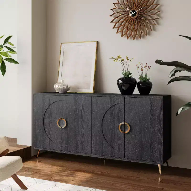Credenza laccata a 4 ante per soggiorno o sala da pranzo