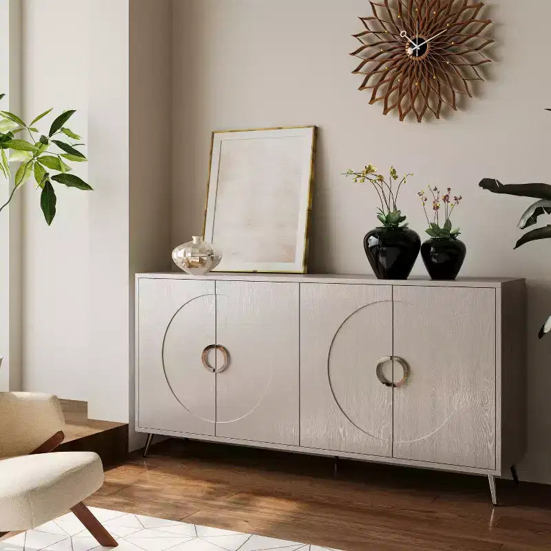 Credenza laccata a 4 ante per soggiorno o sala da pranzo