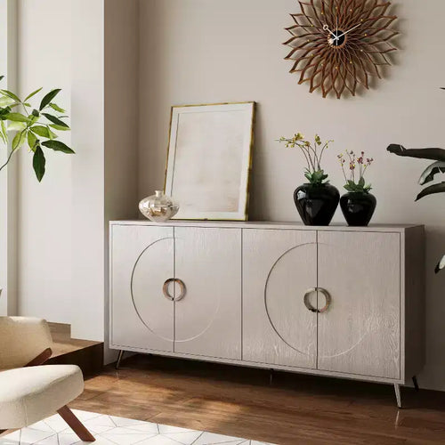 Credenza laccata a 4 ante per soggiorno o sala da pranzo