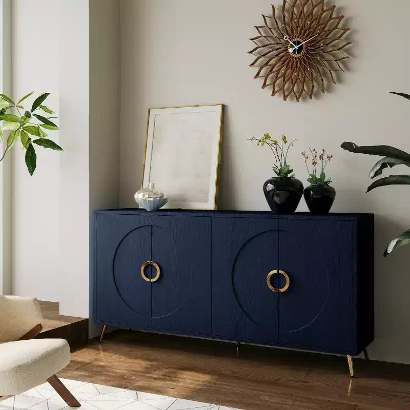 Credenza laccata a 4 ante per soggiorno o sala da pranzo