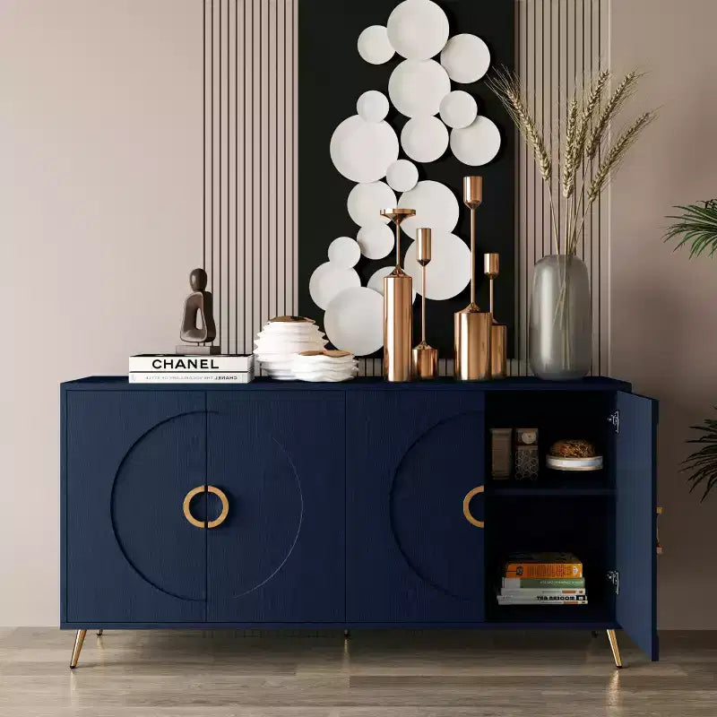 Credenza laccata a 4 ante per soggiorno o sala da pranzo