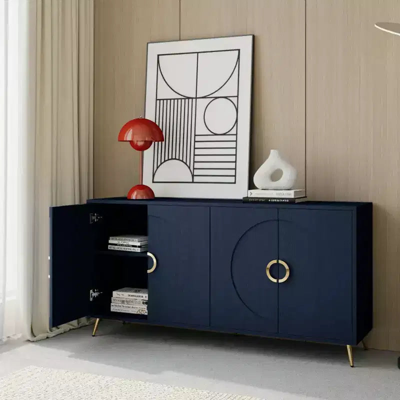 Credenza laccata a 4 ante per soggiorno o sala da pranzo