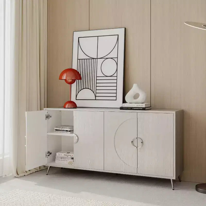 Credenza laccata a 4 ante per soggiorno o sala da pranzo