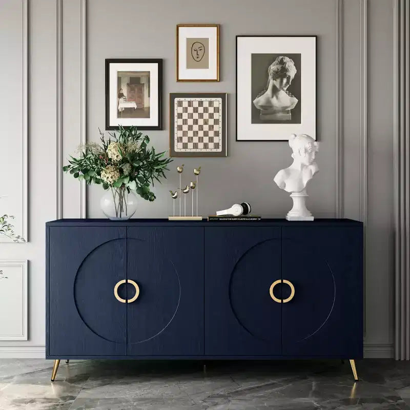 Credenza laccata a 4 ante per soggiorno o sala da pranzo