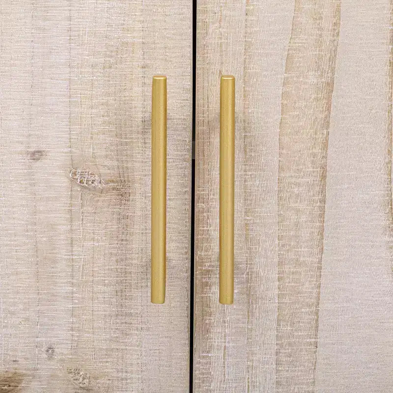 Madia moderna da 60 pollici, buffet in legno massello con 4 ante e ripiano aperto per sala da pranzo, soggiorno, ingresso