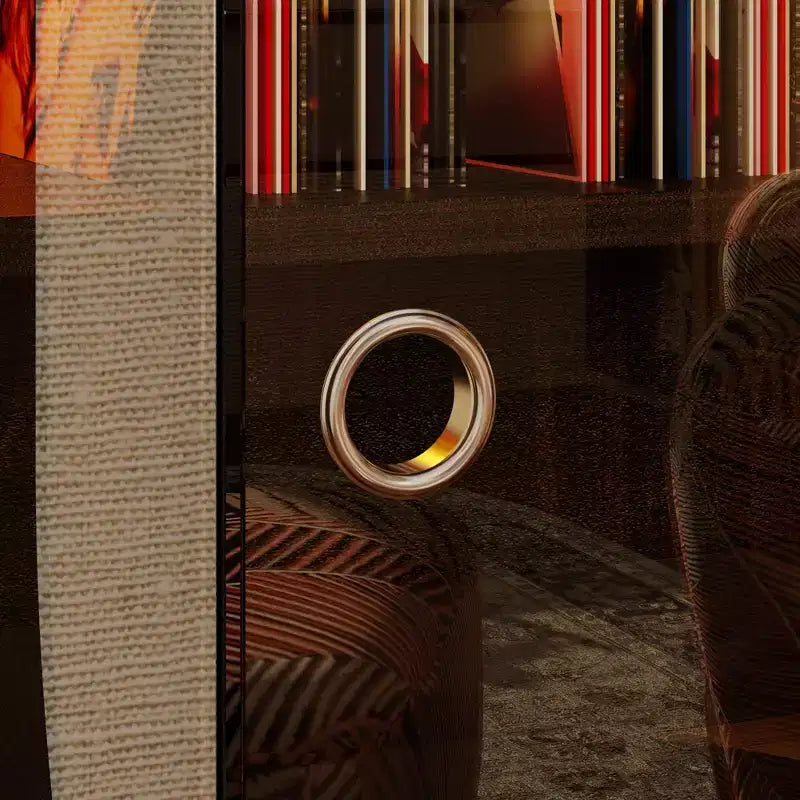 Mobile giradischi dall'estetica retrò moderna: ante in vetro, illuminazione a LED e design incentrato sui vinili