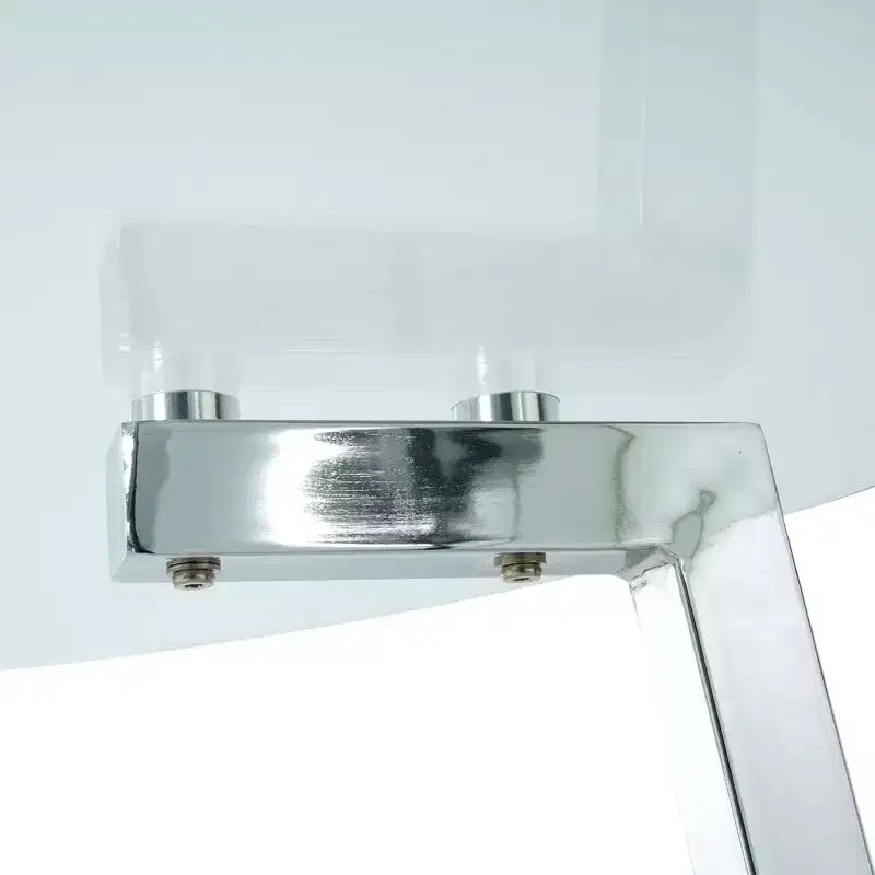 Tavolo da pranzo rotondo moderno di lusso con piano in vetro e gambe in metallo per sala da pranzo