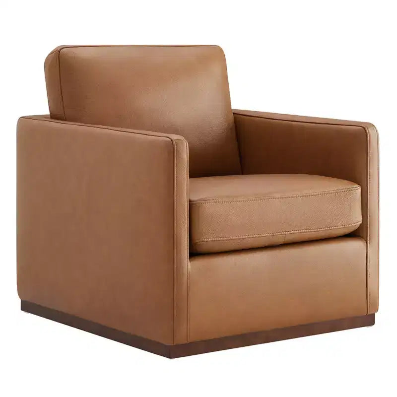 Poltrona girevole moderna con braccioli