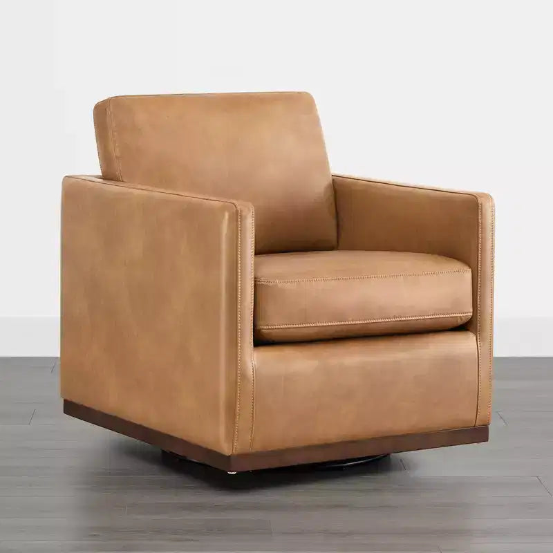 Poltrona girevole moderna con braccioli