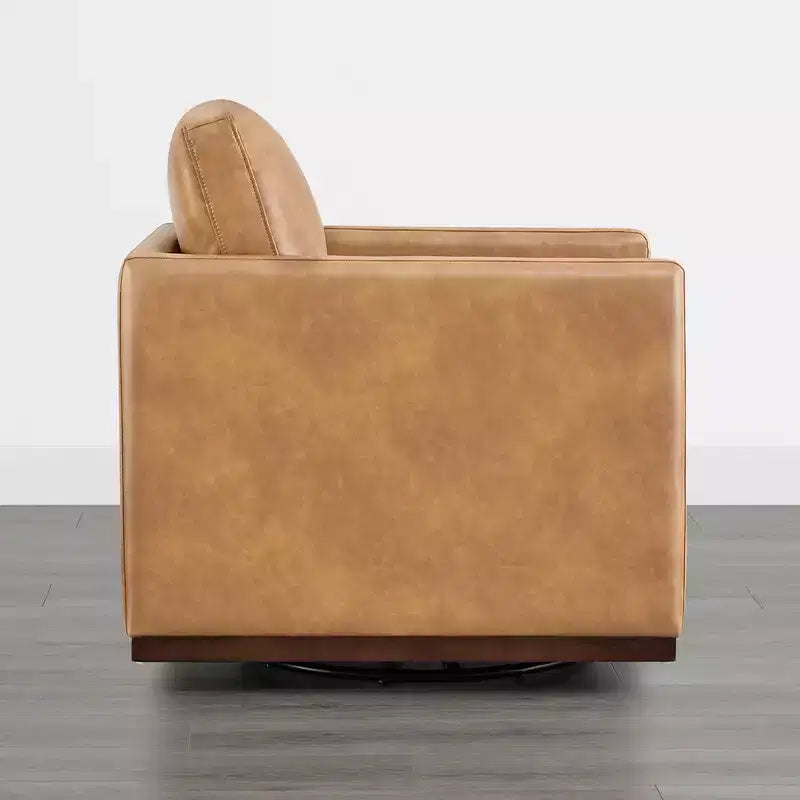 Poltrona girevole moderna con braccioli