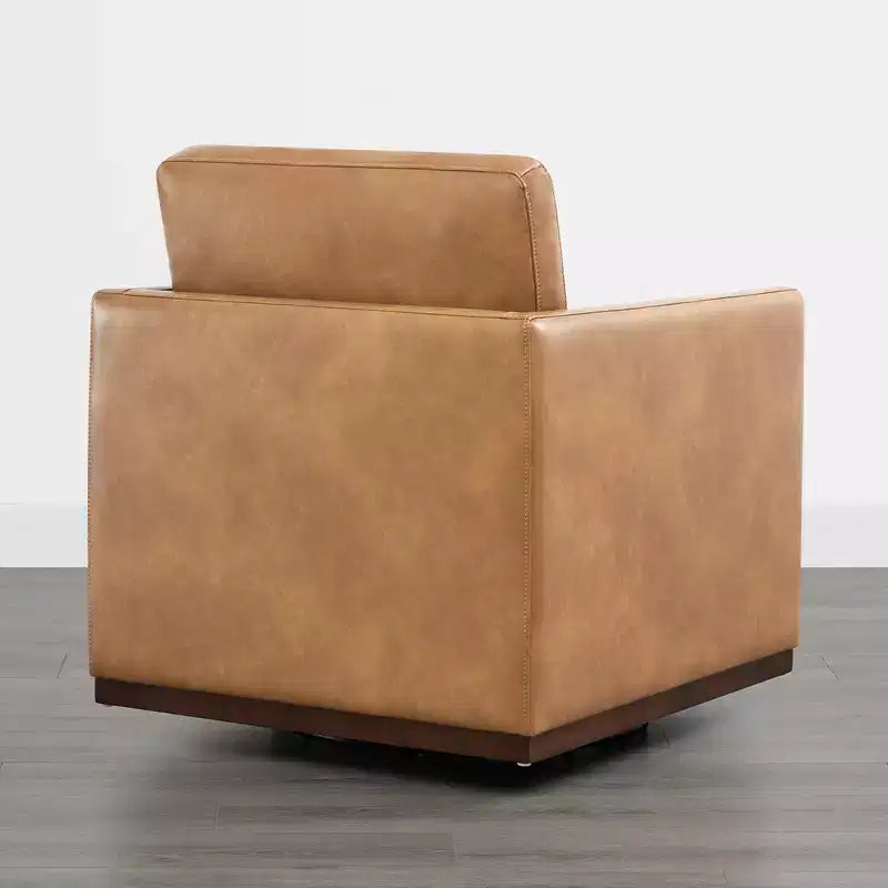 Poltrona girevole moderna con braccioli