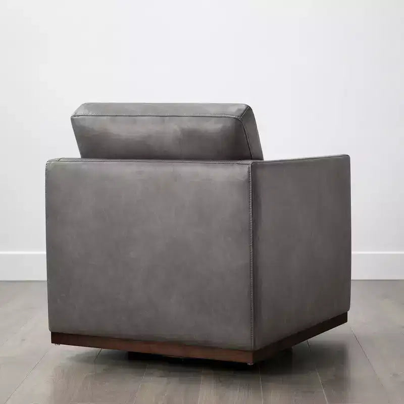 Poltrona girevole moderna con braccioli