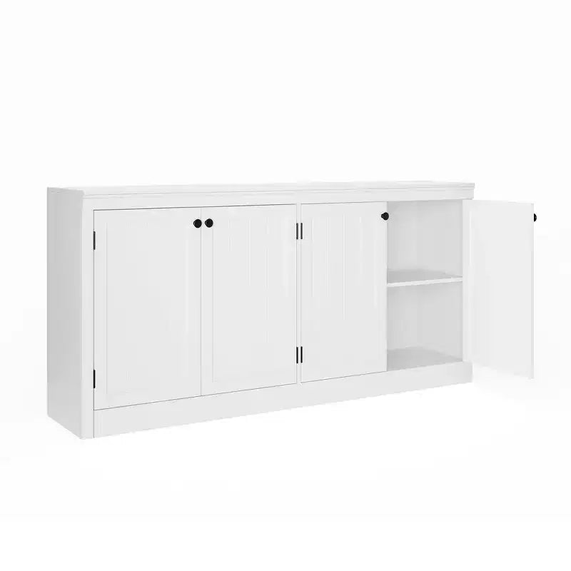 Mobile credenza buffet per ingresso da 63 pollici, mobile bar, con 4 ante, moderno mobile TV, armadietto da pavimento in legno per soggiorno