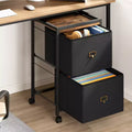 Mobile File Cabinet, Modern File Cabinet with Wheels, Under Desk Fabric Storage, Rolling Printer Stand, Cupboard Document