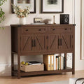 COZONY 47.2 Sideboard Buffet Cabinet with Storage, Entryway Table with Drawers, Barn Doors & Shelves, Modern Narrow Buffet for Dining Room