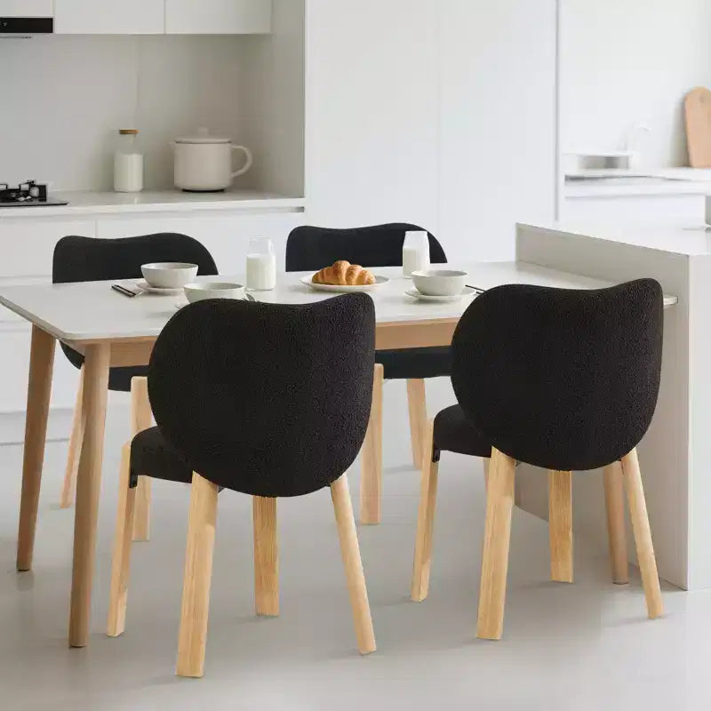 Sedia da trucco con tessuto felpato Orsetto - Simpatica sedia da scrivania con schienale, sedia imbottita con rotelle per soggiorno/sala trucco/camera da letto