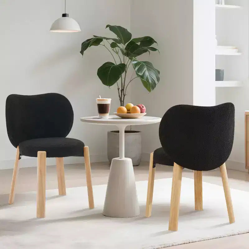 Sedia da trucco con tessuto felpato Orsetto - Simpatica sedia da scrivania con schienale, sedia imbottita con rotelle per soggiorno/sala trucco/camera da letto