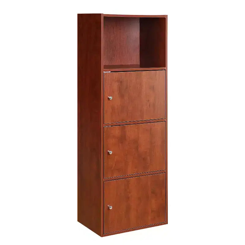 Armadietti multiuso in legno di betulla con 1 anta e 2 ripiani, 36 in H e 24 in. W
