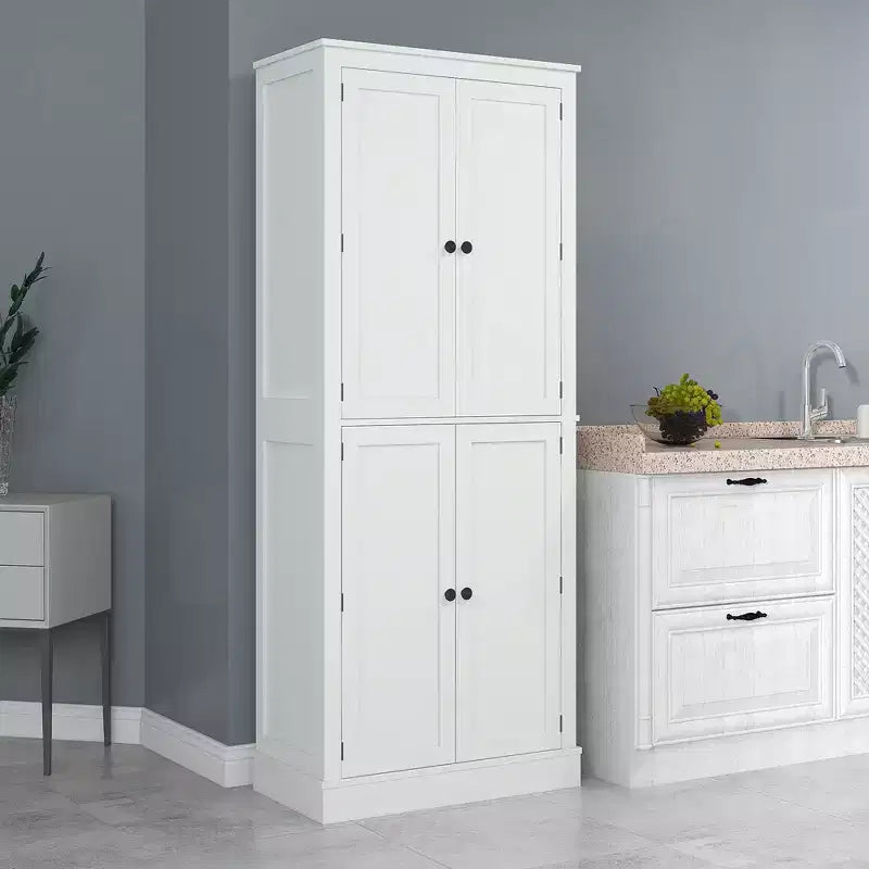 Dispensa da cucina da 72" mobile moderno alto da cucina con 5 ripiani contenitori 8 portaspezie cassetto