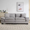 MAYEERTY Loveseat Corduroy Sleeper Couch Sofa with Pillows Upholstered for Bedroom Living Room Office Gray