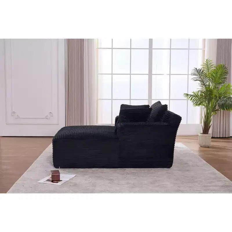Divano letto in velluto a coste oversize moderno con cuscini, seduta profonda, divano singolo per soggiorno, appartamento, camera degli ospiti
